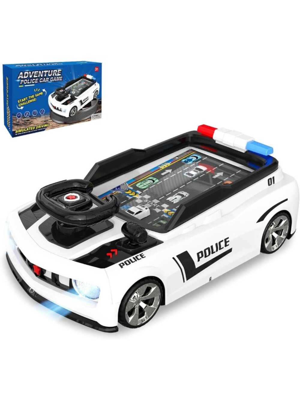 Musical Steering Wheel Toy for Toddlers - Racing Adventure Game with Sound